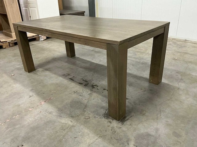 Eiken eettafel 100x190x78cm - afbeelding 1 van  6