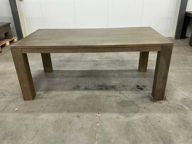 Eiken eettafel 100x190x78cm - afbeelding 2 van  6