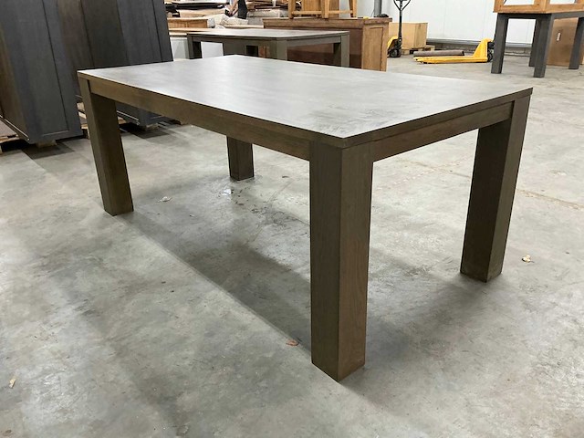 Eiken eettafel 100x190x78cm - afbeelding 4 van  6