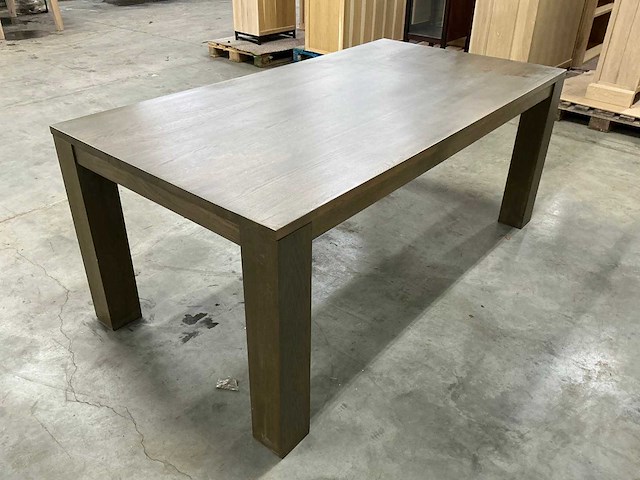 Eiken eettafel 100x190x78cm - afbeelding 5 van  6