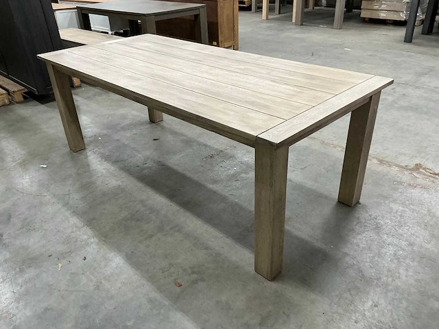 Eiken eettafel 100x220x78,5cm - afbeelding 4 van  5