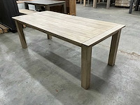 Eiken eettafel 100x220x78,5cm - afbeelding 4 van  5