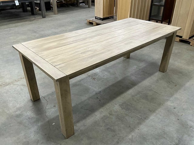 Eiken eettafel 100x220x78,5cm - afbeelding 5 van  5