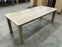 Eiken eettafel 100x220x78,5cm - afbeelding 5 van  5