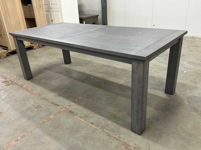 Eiken eettafel 100x220x78,5cm - afbeelding 1 van  2
