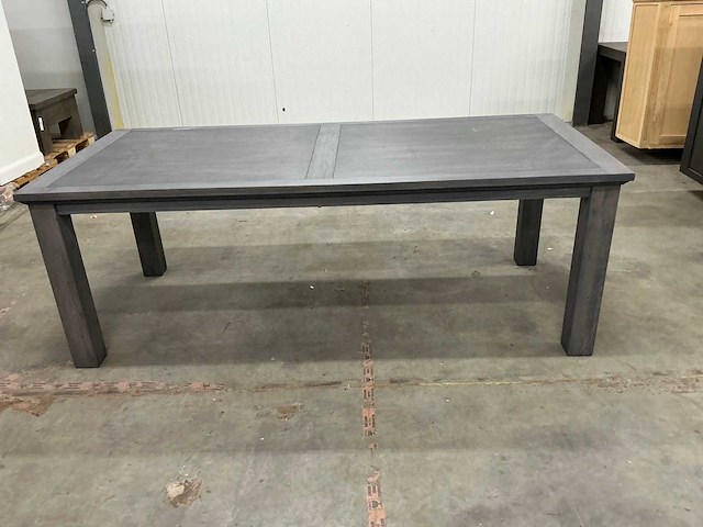 Eiken eettafel 100x220x78,5cm - afbeelding 2 van  2