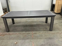 Eiken eettafel 100x220x78,5cm - afbeelding 2 van  2