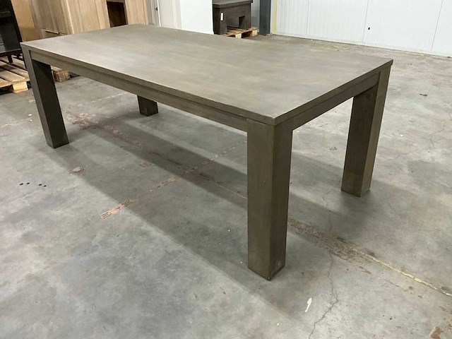 Eiken eettafel 100x220x78,5cm - afbeelding 1 van  6
