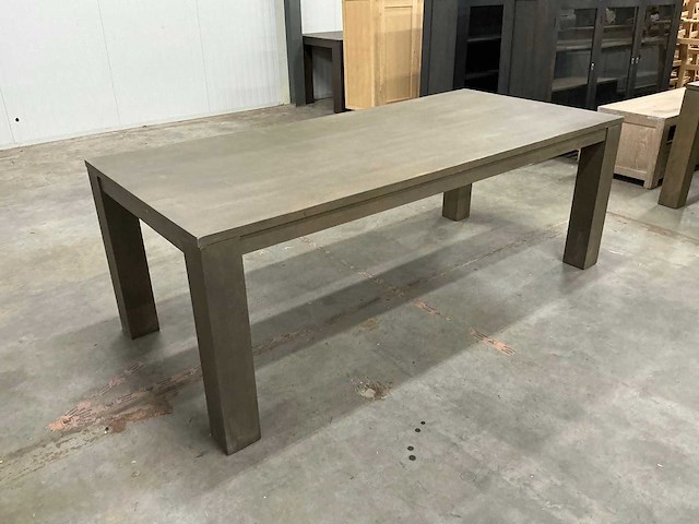 Eiken eettafel 100x220x78,5cm - afbeelding 3 van  6