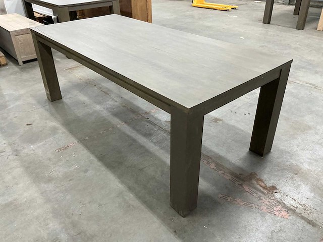 Eiken eettafel 100x220x78,5cm - afbeelding 4 van  6