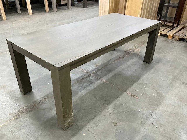 Eiken eettafel 100x220x78,5cm - afbeelding 5 van  6