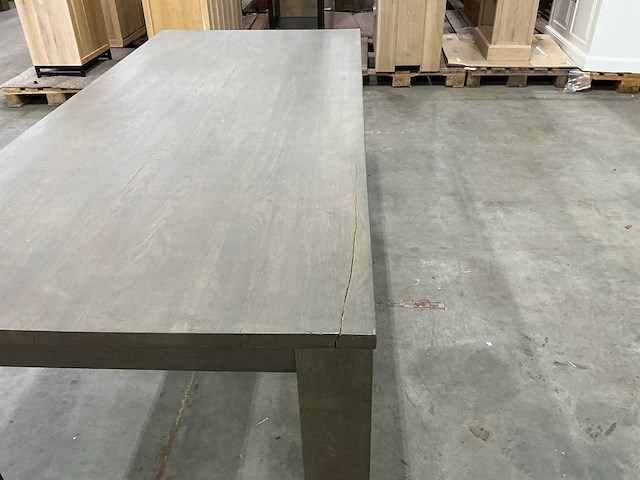 Eiken eettafel 100x220x78,5cm - afbeelding 6 van  6