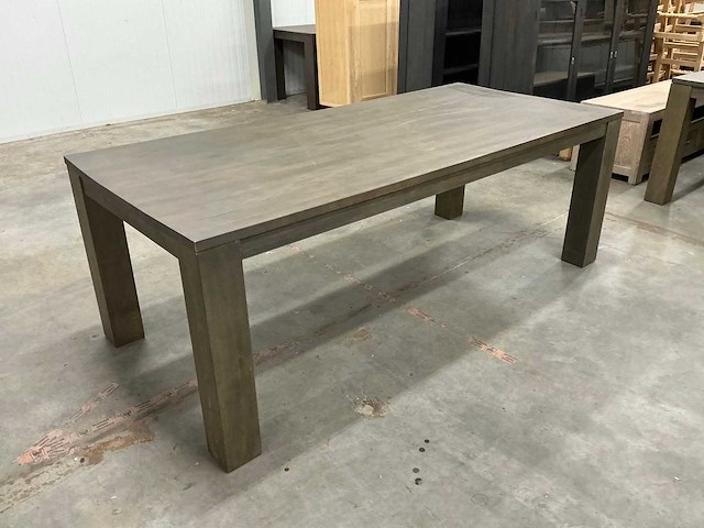 Eiken eettafel 100x220x78cm - afbeelding 3 van  6