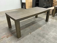 Eiken eettafel 100x220x78cm - afbeelding 3 van  6