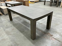 Eiken eettafel 100x220x78cm - afbeelding 4 van  6