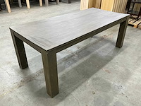 Eiken eettafel 100x220x78cm - afbeelding 5 van  6