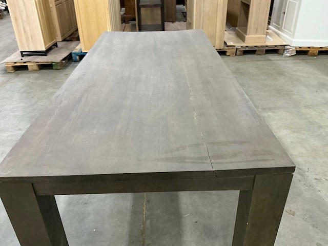 Eiken eettafel 100x220x78cm - afbeelding 6 van  6