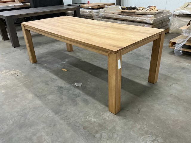 Eiken eettafel 101x220x78cm - afbeelding 1 van  5