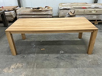 Eiken eettafel 101x220x78cm - afbeelding 2 van  5