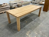 Eiken eettafel 101x220x78cm - afbeelding 3 van  5
