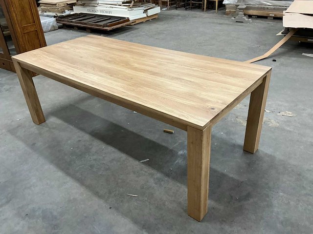 Eiken eettafel 101x220x78cm - afbeelding 4 van  5