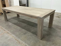 Eiken eettafel 105,5x250,5x78cm - afbeelding 1 van  1