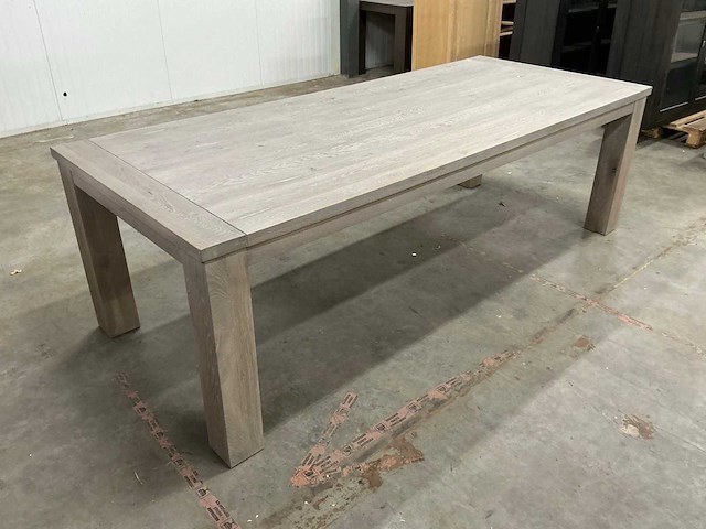 Eiken eettafel 105,5x250x78cm - afbeelding 3 van  5
