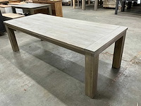 Eiken eettafel 105,5x250x78cm - afbeelding 4 van  5
