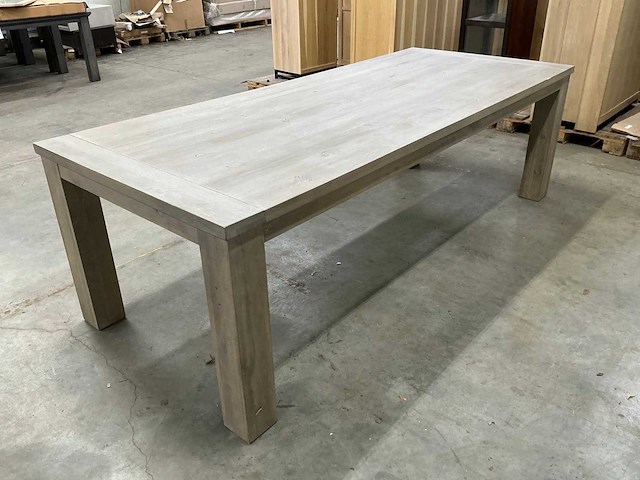 Eiken eettafel 105,5x250x78cm - afbeelding 5 van  5