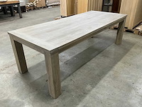 Eiken eettafel 105,5x250x78cm - afbeelding 5 van  5
