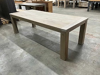 Eiken eettafel 105x250x78cm - afbeelding 1 van  1