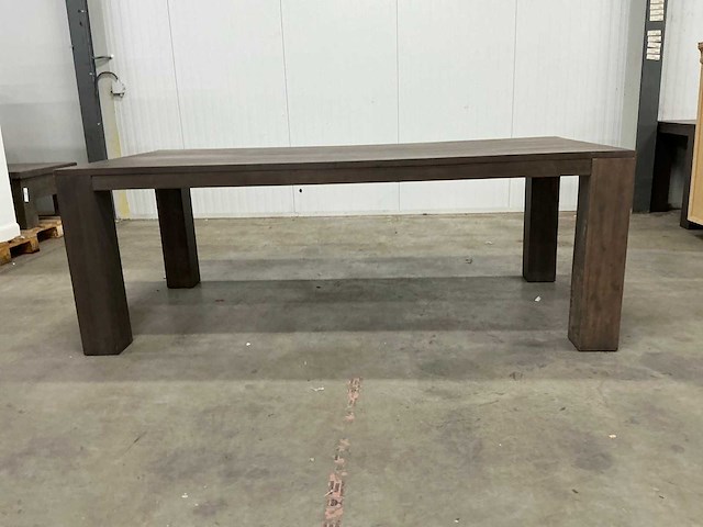 Eiken eettafel 109,5x220x78,5cm - afbeelding 1 van  1