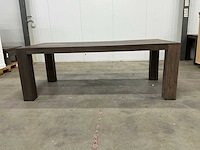 Eiken eettafel 109,5x220x78,5cm - afbeelding 1 van  1
