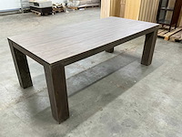 Eiken eettafel 110x221x78,5cm - afbeelding 2 van  2