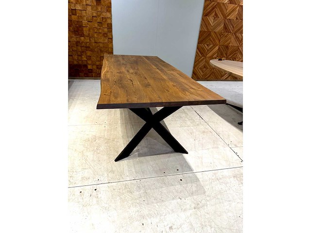Eiken eettafel 220 cm. - afbeelding 2 van  4