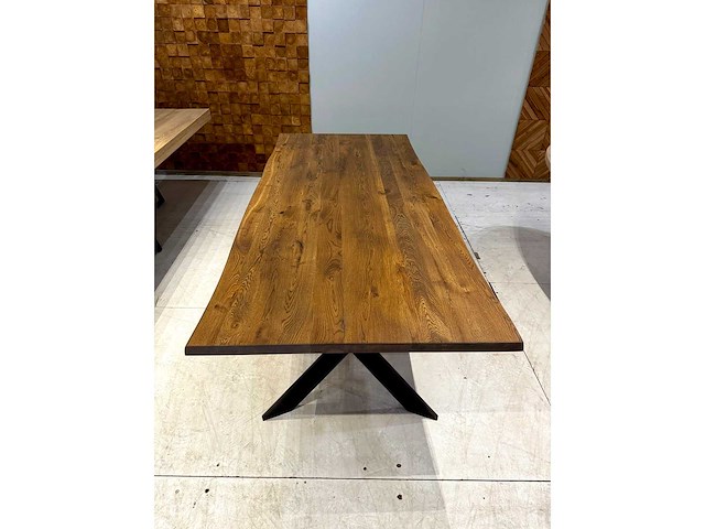 Eiken eettafel 220 cm. - afbeelding 4 van  4