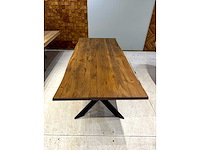 Eiken eettafel 220 cm. - afbeelding 4 van  4