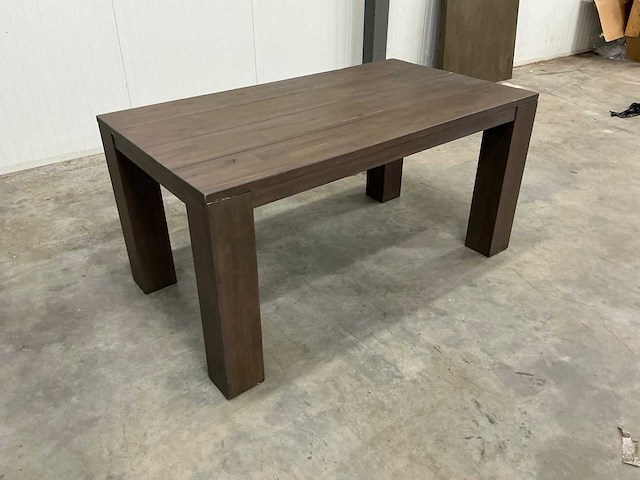 Eiken eettafel 89,5x160x78,5cm - afbeelding 3 van  5