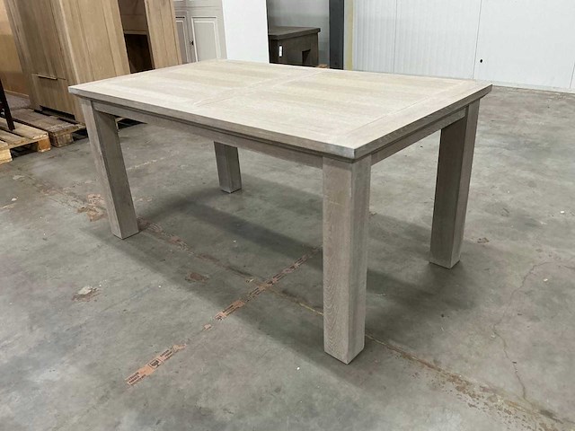 Eiken eettafel 90x160x78,5cm - afbeelding 1 van  5