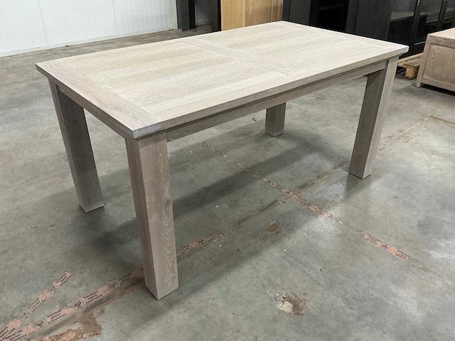 Eiken eettafel 90x160x78,5cm - afbeelding 3 van  5