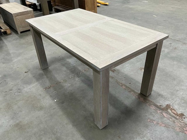 Eiken eettafel 90x160x78,5cm - afbeelding 4 van  5