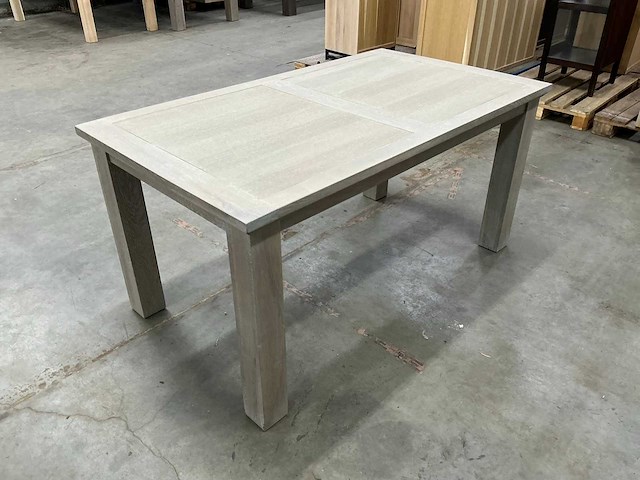 Eiken eettafel 90x160x78,5cm - afbeelding 5 van  5