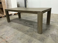 Eiken eettafel 99,5x220x79cm - afbeelding 1 van  6
