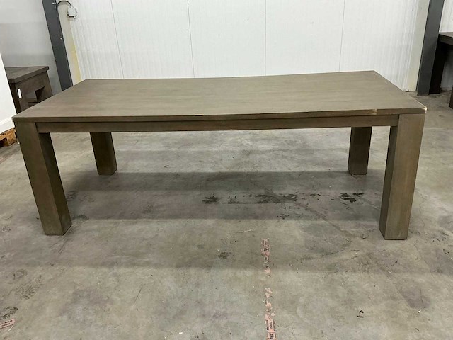 Eiken eettafel 99,5x220x79cm - afbeelding 2 van  6
