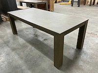 Eiken eettafel 99,5x220x79cm - afbeelding 4 van  6