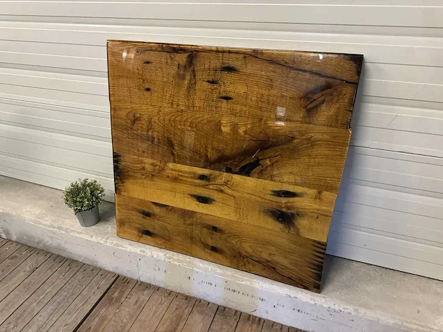 Eiken epoxy tafelblad - afbeelding 1 van  6
