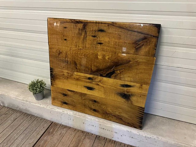 Eiken epoxy tafelblad - afbeelding 1 van  6