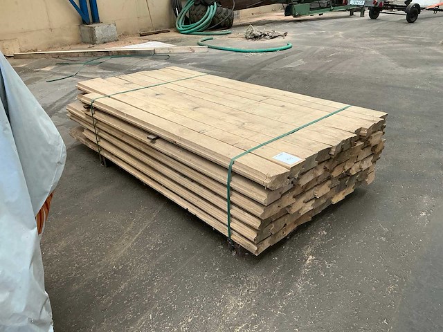 Eiken hout europees damwandprofiel 100x60mm (60x) - afbeelding 2 van  4