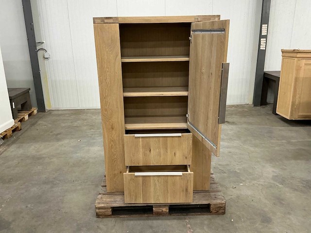 Eiken kamerkast 160,5x100,5x40,5cm - afbeelding 6 van  7
