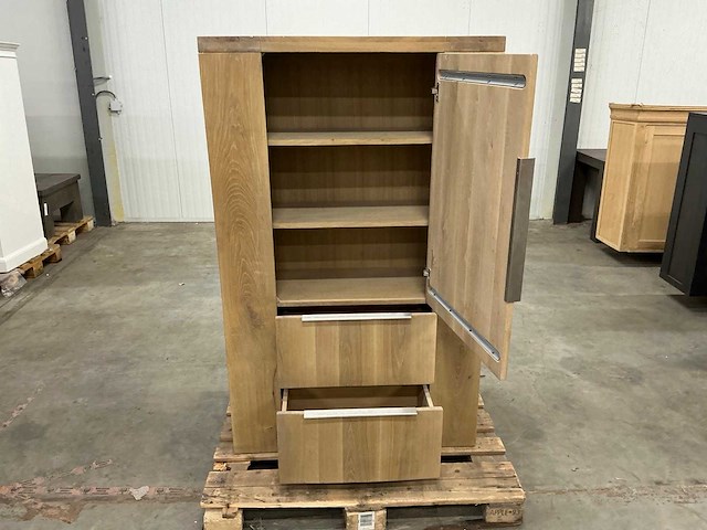 Eiken kamerkast 160,5x100,5x40cm - afbeelding 6 van  7